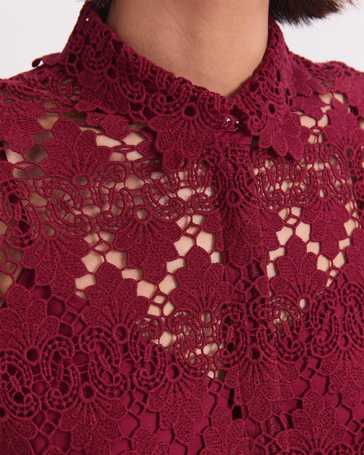 Sportscraft Ariana Lace Cropped camicia in pizzo