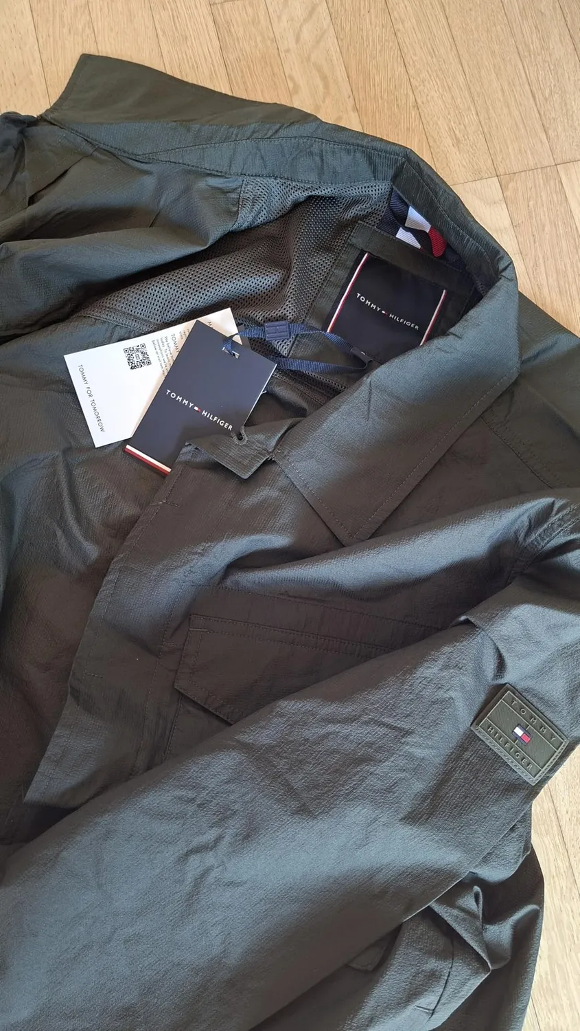 Tommy Hilfiger Overshirt giacca uomo L azzurra