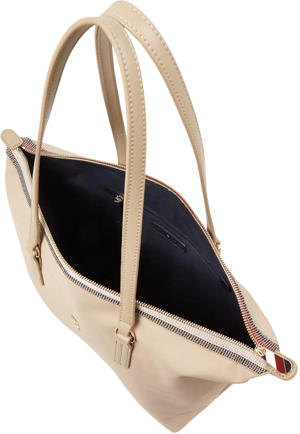 Tommy Hilfiger Poppy Tote con Zip borsa donna beige unica