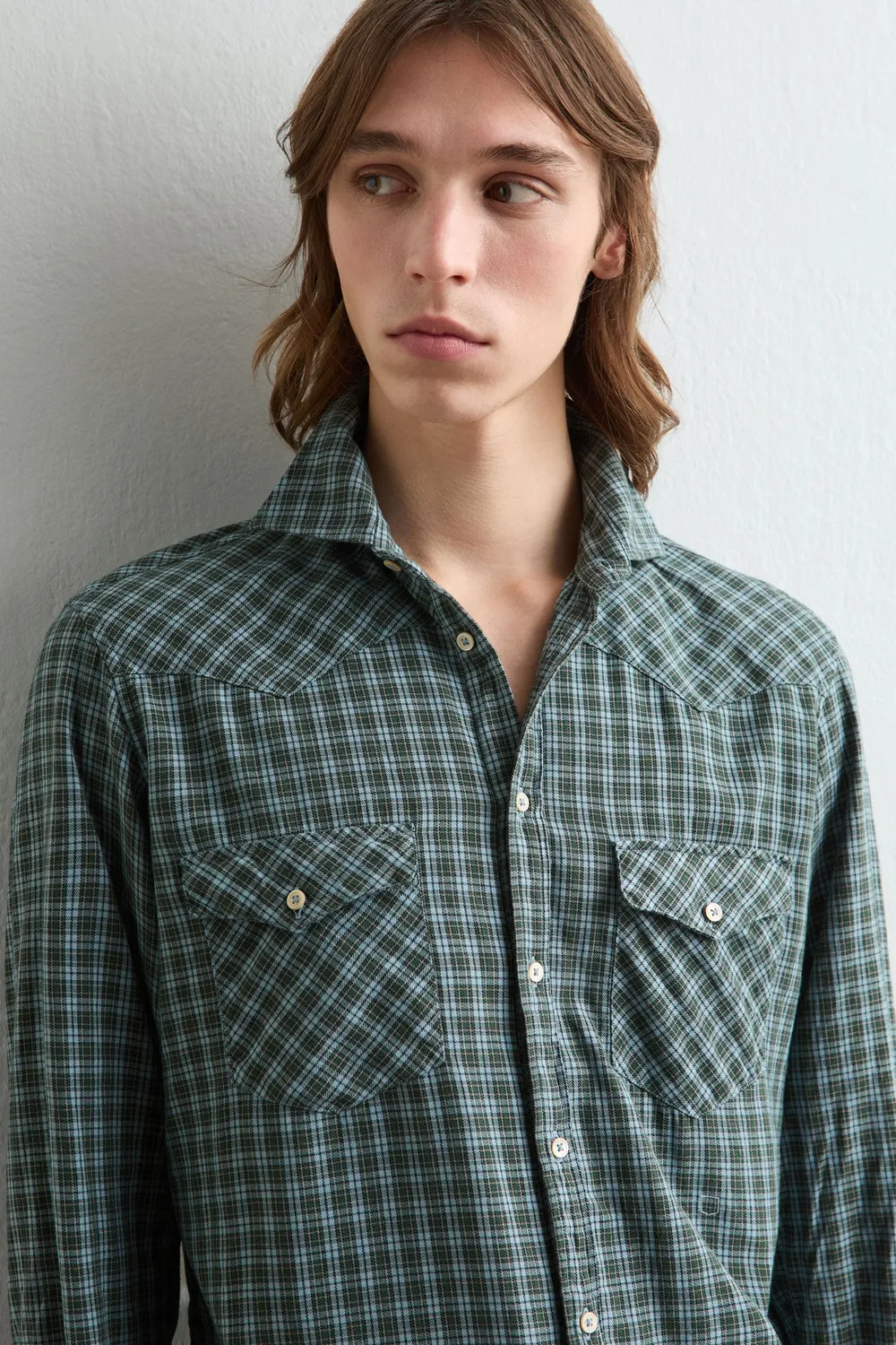 Massimo Alba Arizona camicia uomo air blue cotone