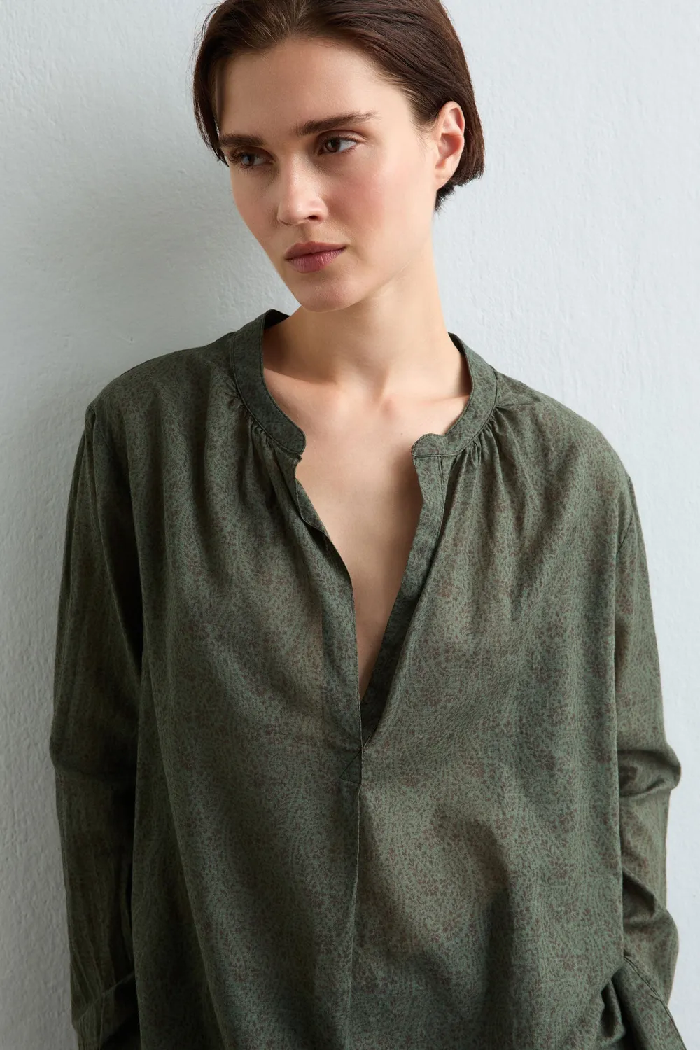 Massimo Alba Yvonne blusa forest night stampata