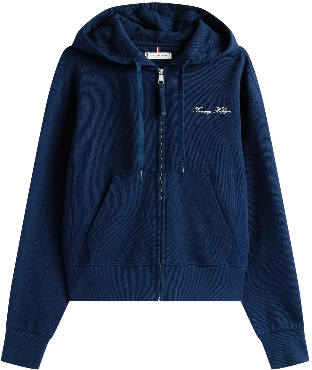 Tommy Hilfiger Script WW0WW45742 Felpa Zip Donna S piquet