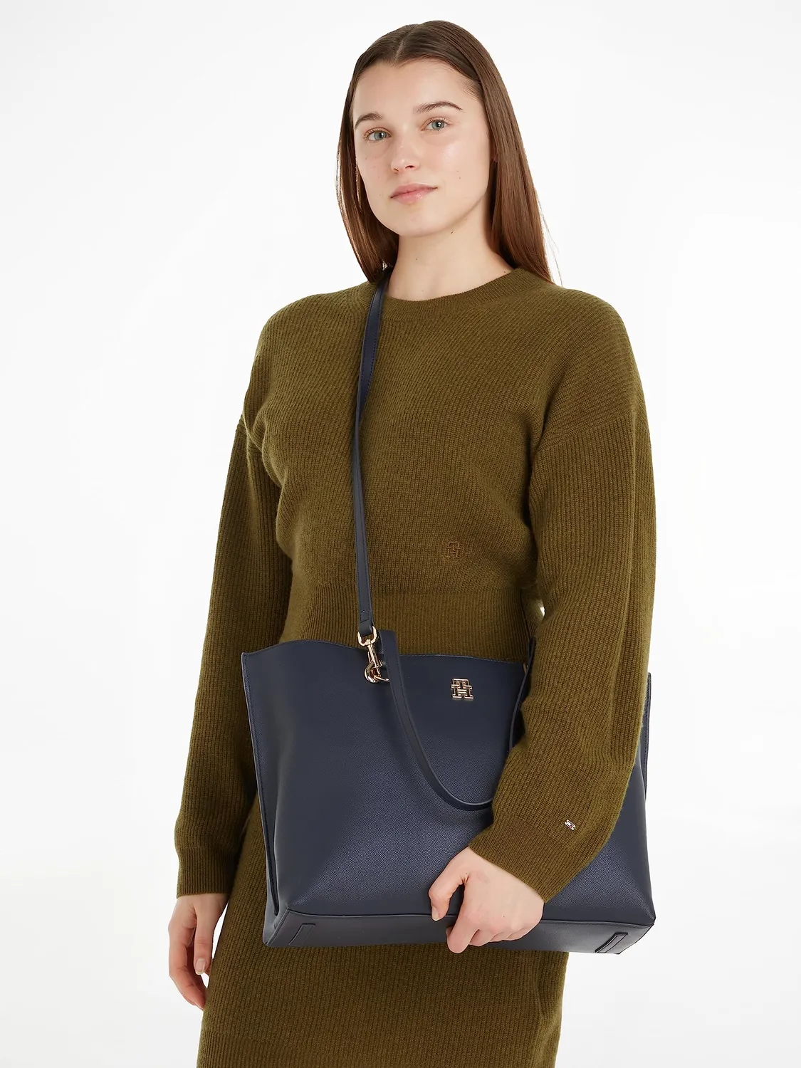 Tommy Hilfiger TH Timeless Workbag borsa tracolla blu