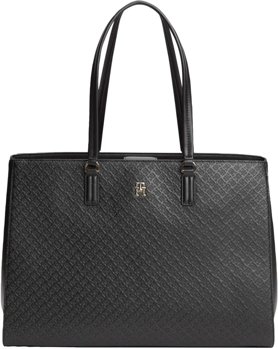 Tommy Hilfiger Daily tote donna monogramma nero unica