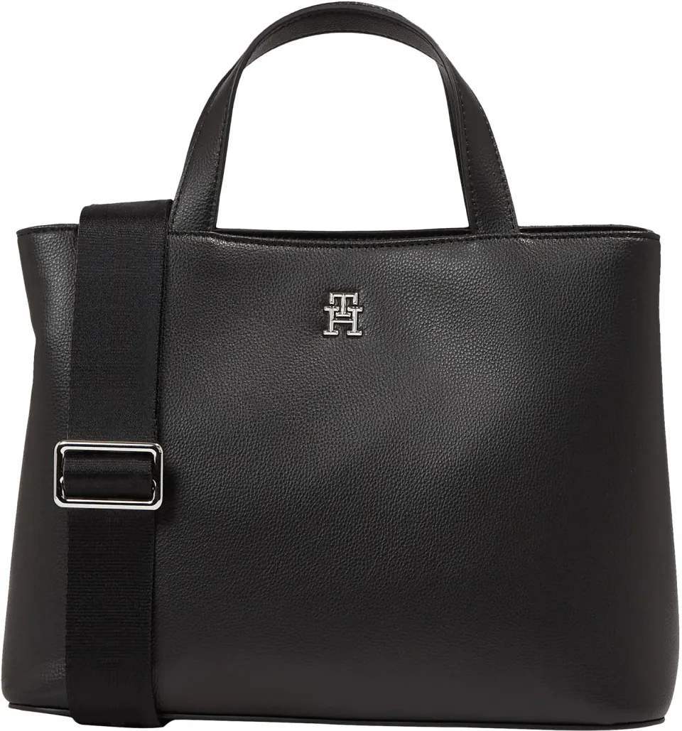 Tommy Hilfiger TH Essential Satchel AW0AW15721 Borsa Donna Nero