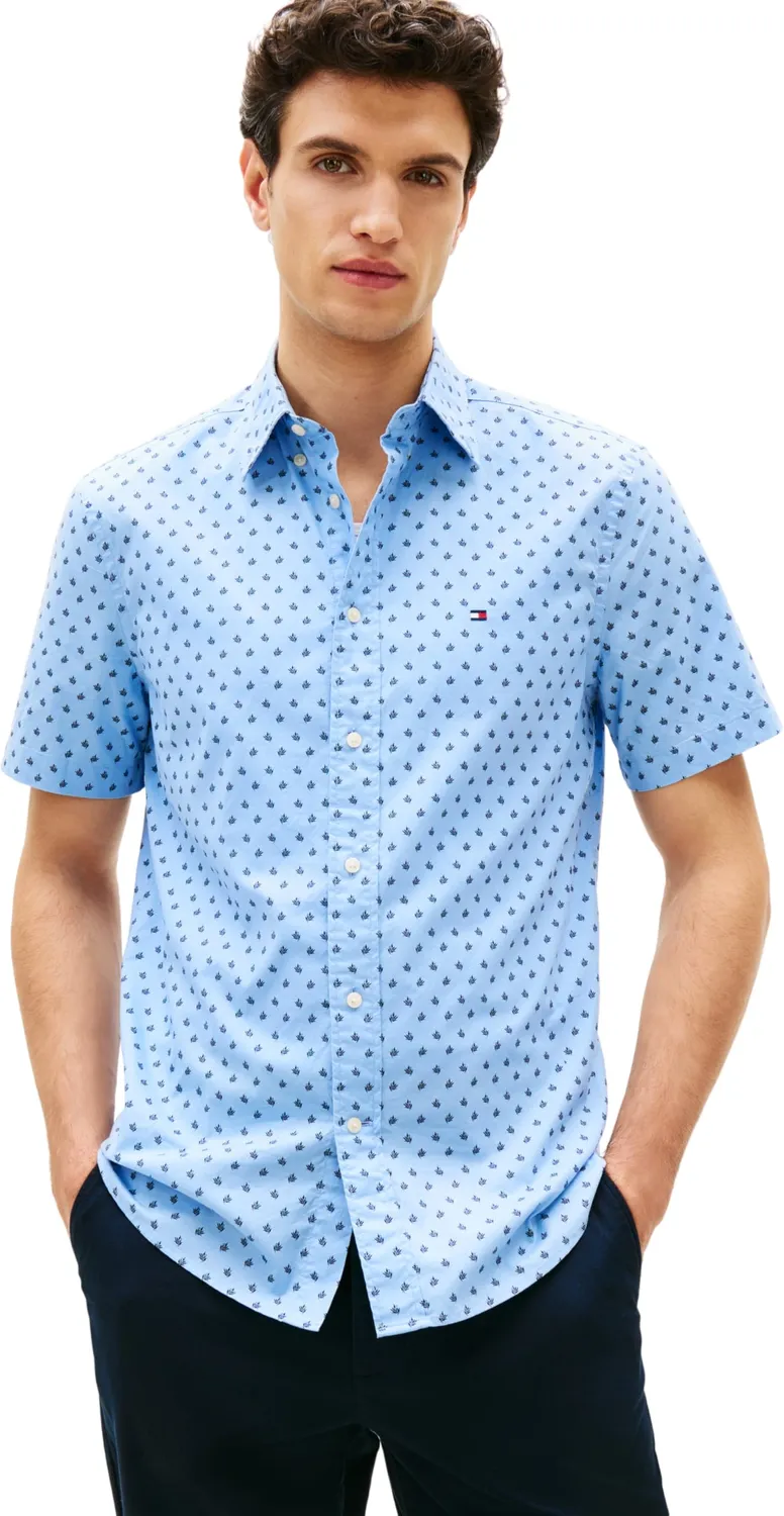 Tommy Hilfiger Flex MW0MW43140 camicia uomo L blu