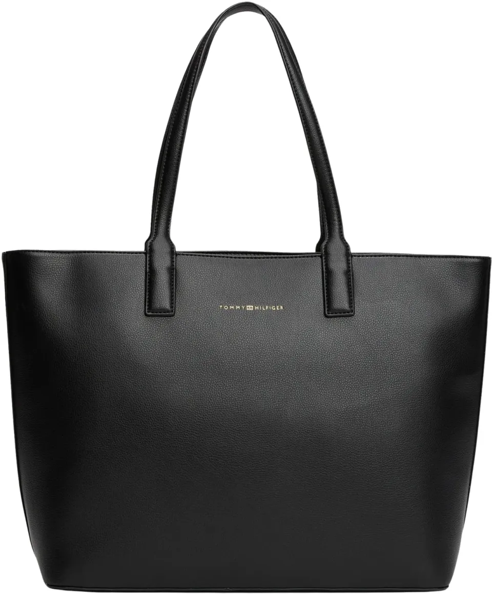 Tommy Hilfiger Logotape Tote Bag Donna Zip Nera