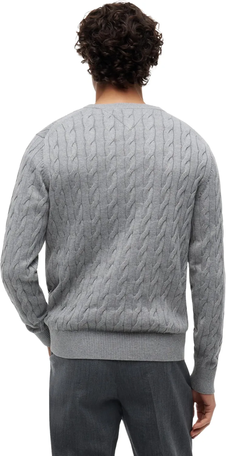 Tommy Hilfiger Classic Cotton Cable MW0MW33132 maglione cotone nero