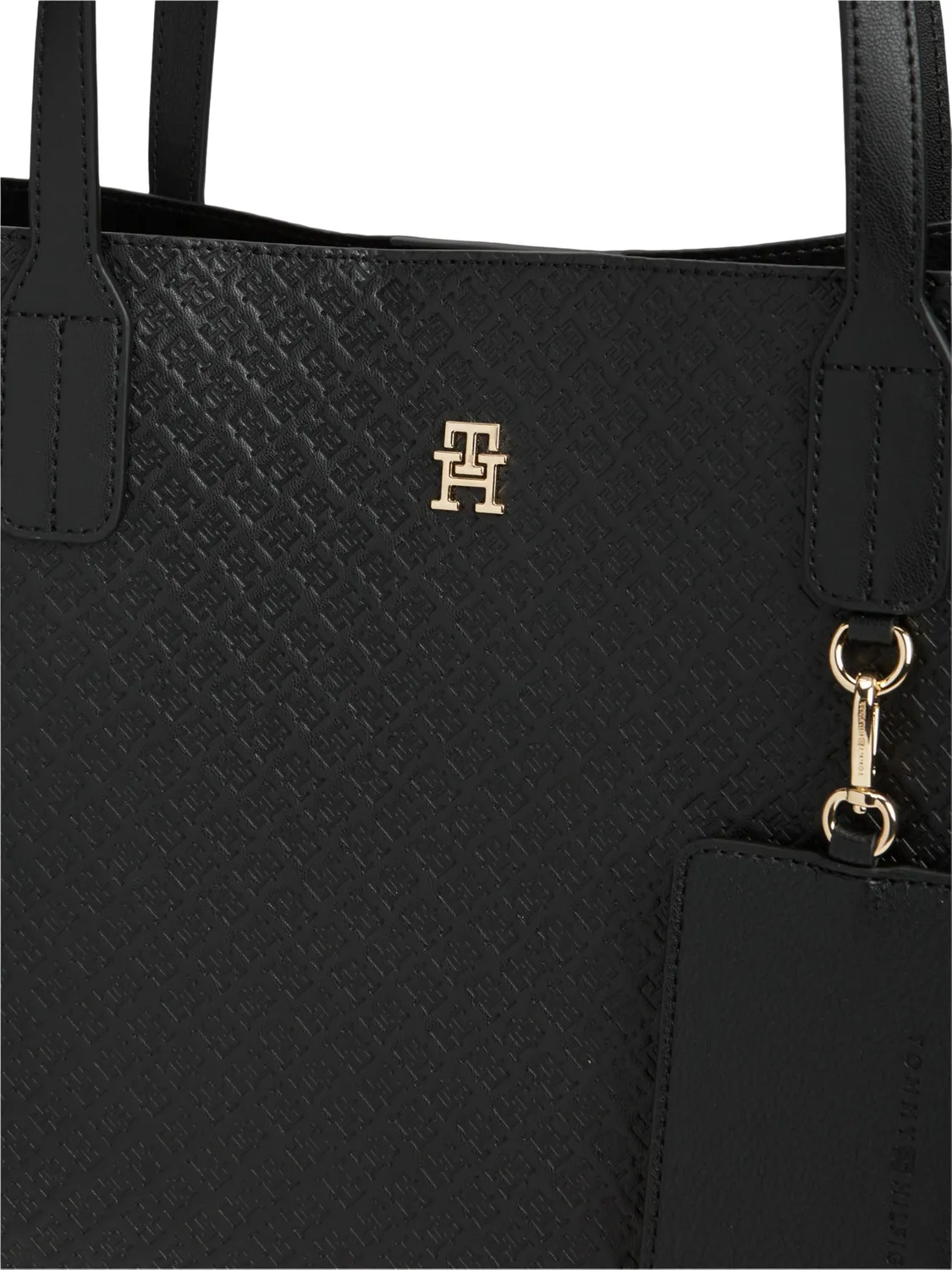 Tommy Hilfiger TH Icon Tote Mono AW0AW19004 borsa nera