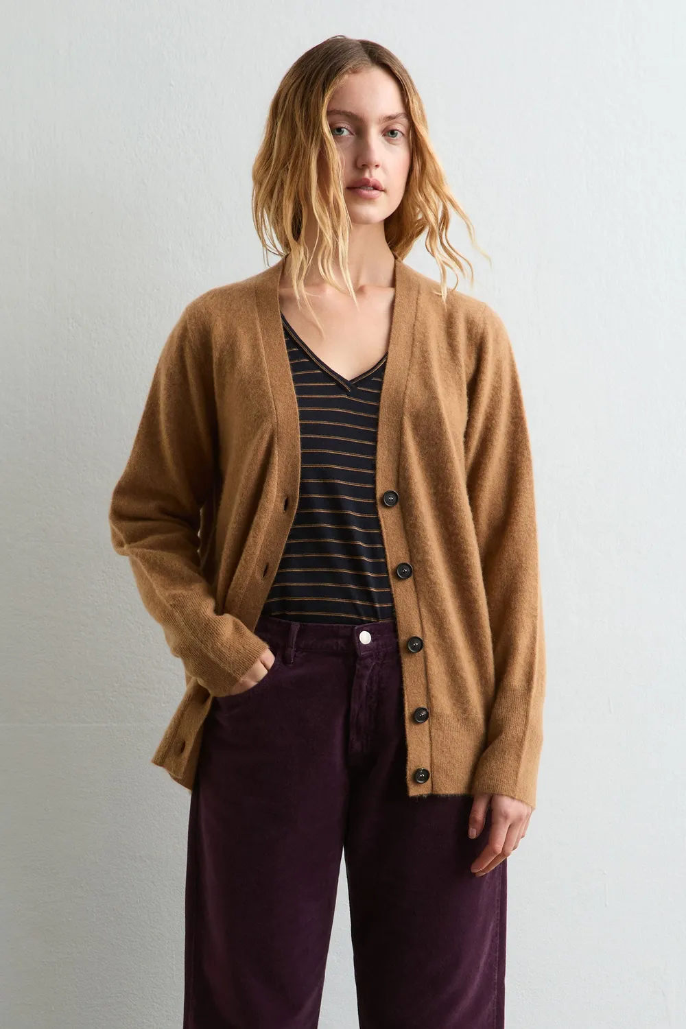 Massimo Alba Hope cardigan donna cannella cashmere