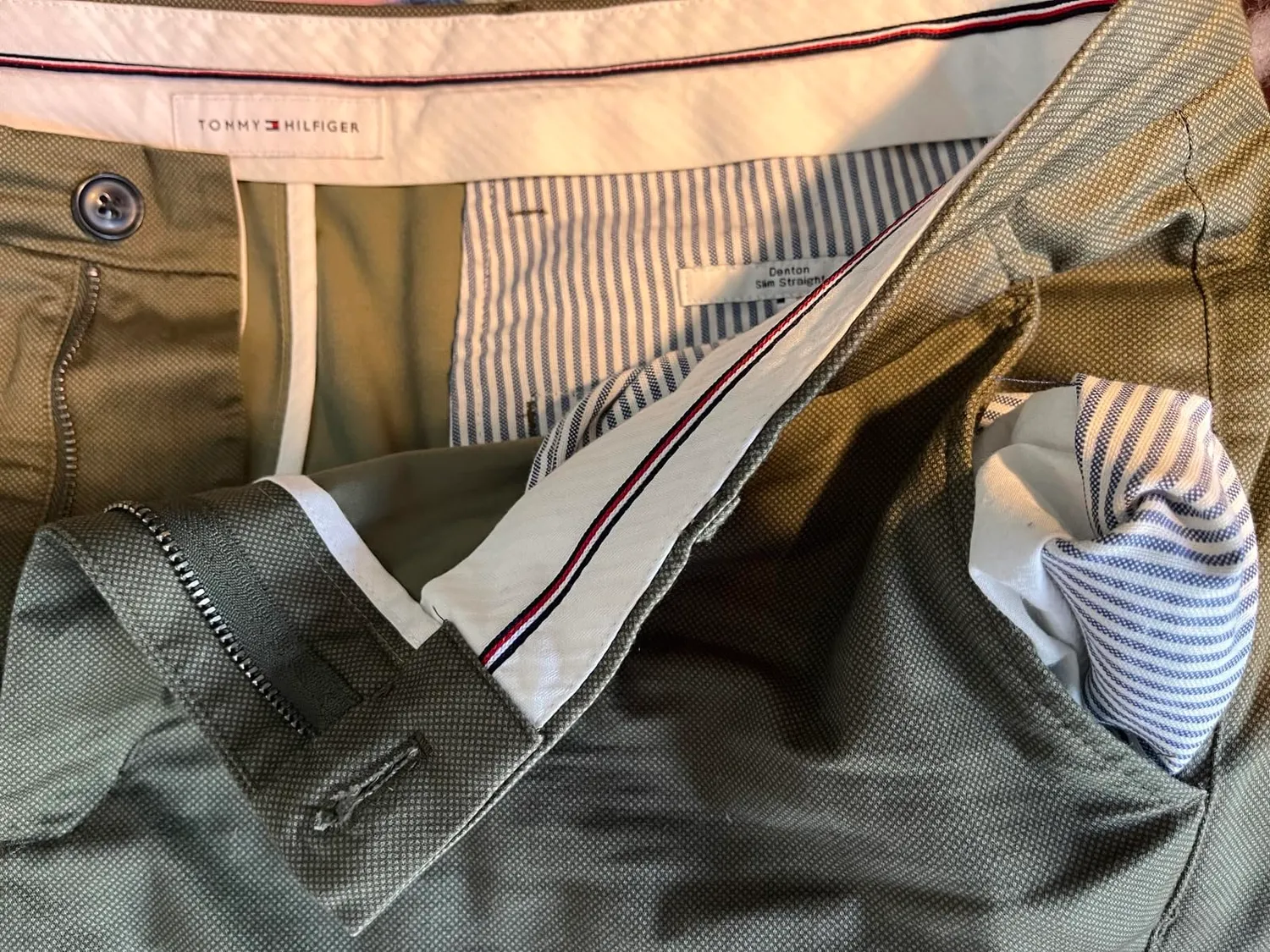 Tommy Hilfiger chino uomo pantaloni twill cotone regular