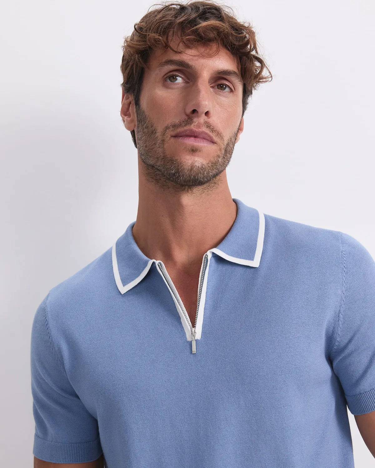 Sportscraft Brookes Quarter Zip polo maglia uomo