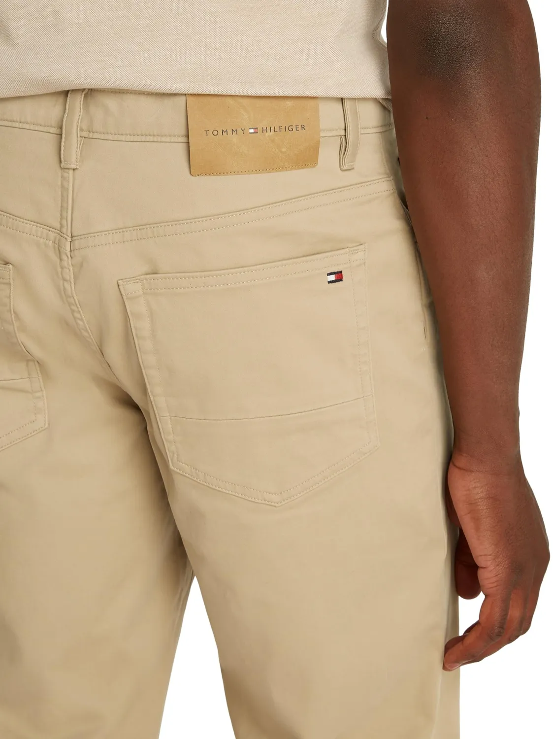 Tommy Hilfiger Denton Cotton Satin Straight Leg pantaloni 36W/32L