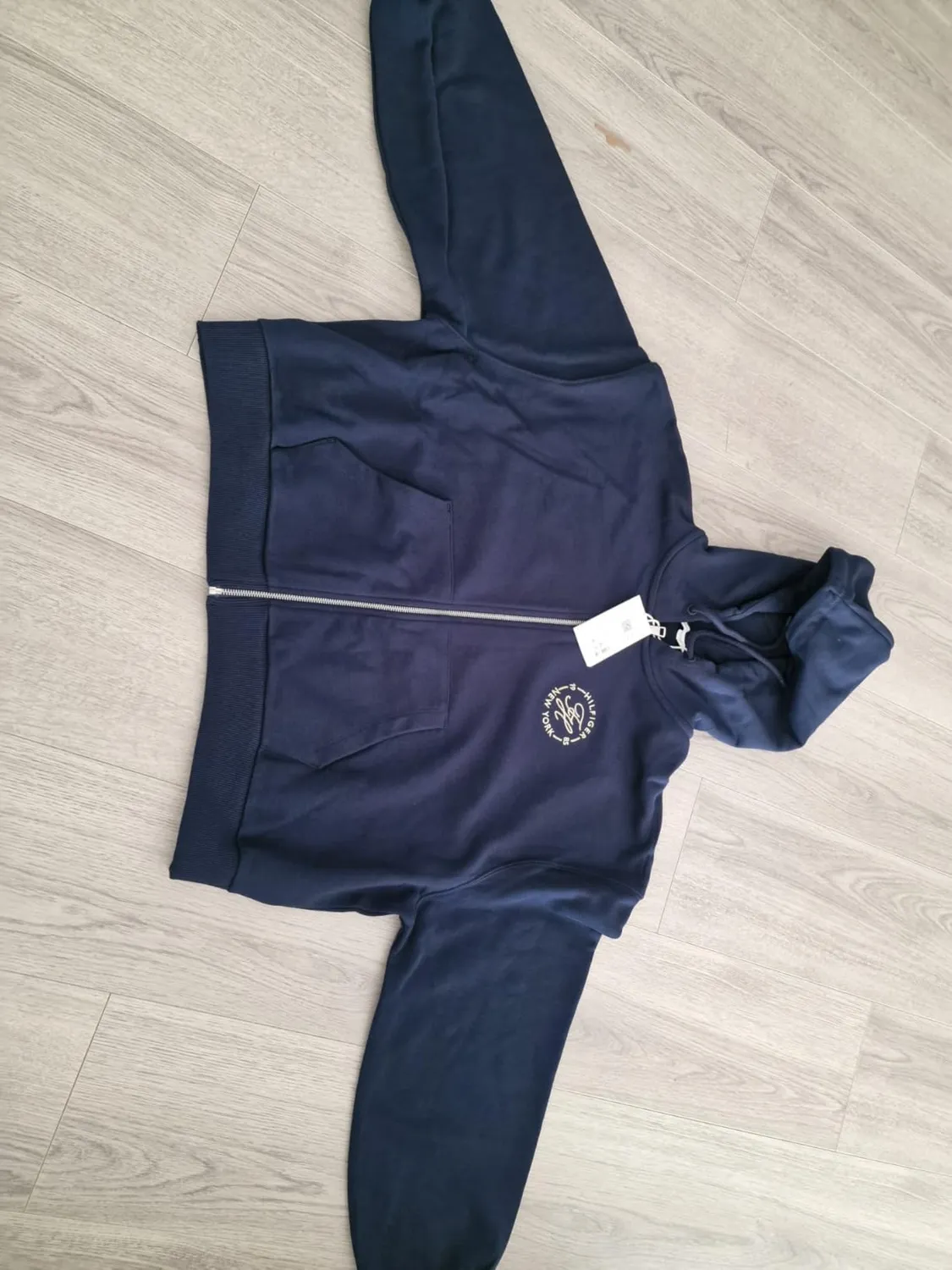 Tommy Hilfiger Roundal WW0WW50938 felpa donna XL zip blu