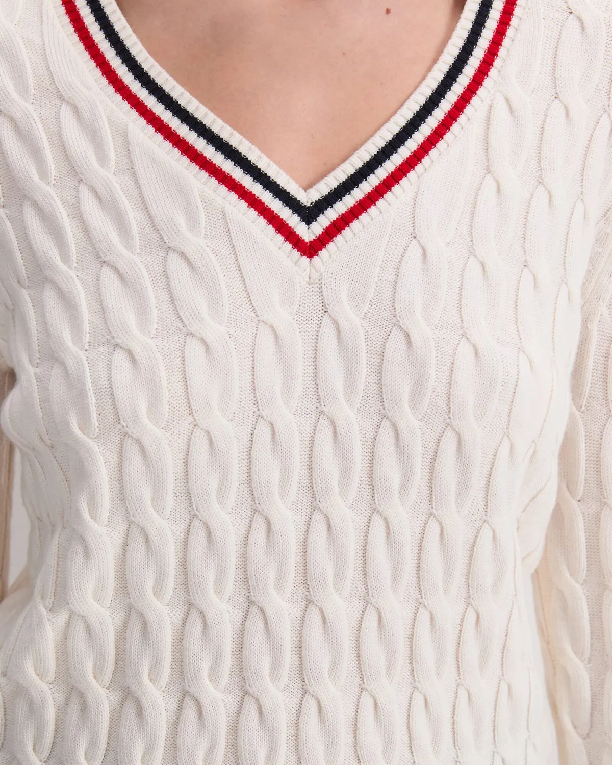 Sportscraft Merino Cable Maglione scollo V lana merino