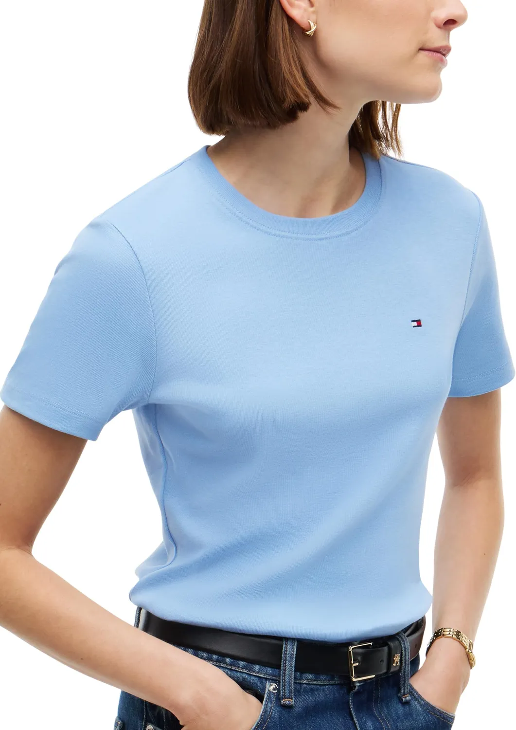 Tommy Hilfiger New Slim Cody maglietta azzurra M