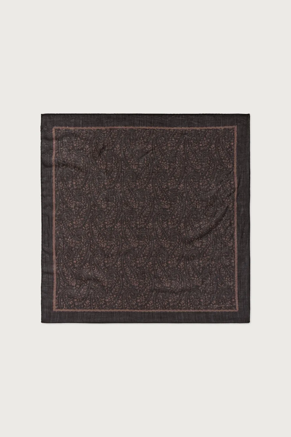 Massimo Alba Bandana chicory coffee cashmere e seta