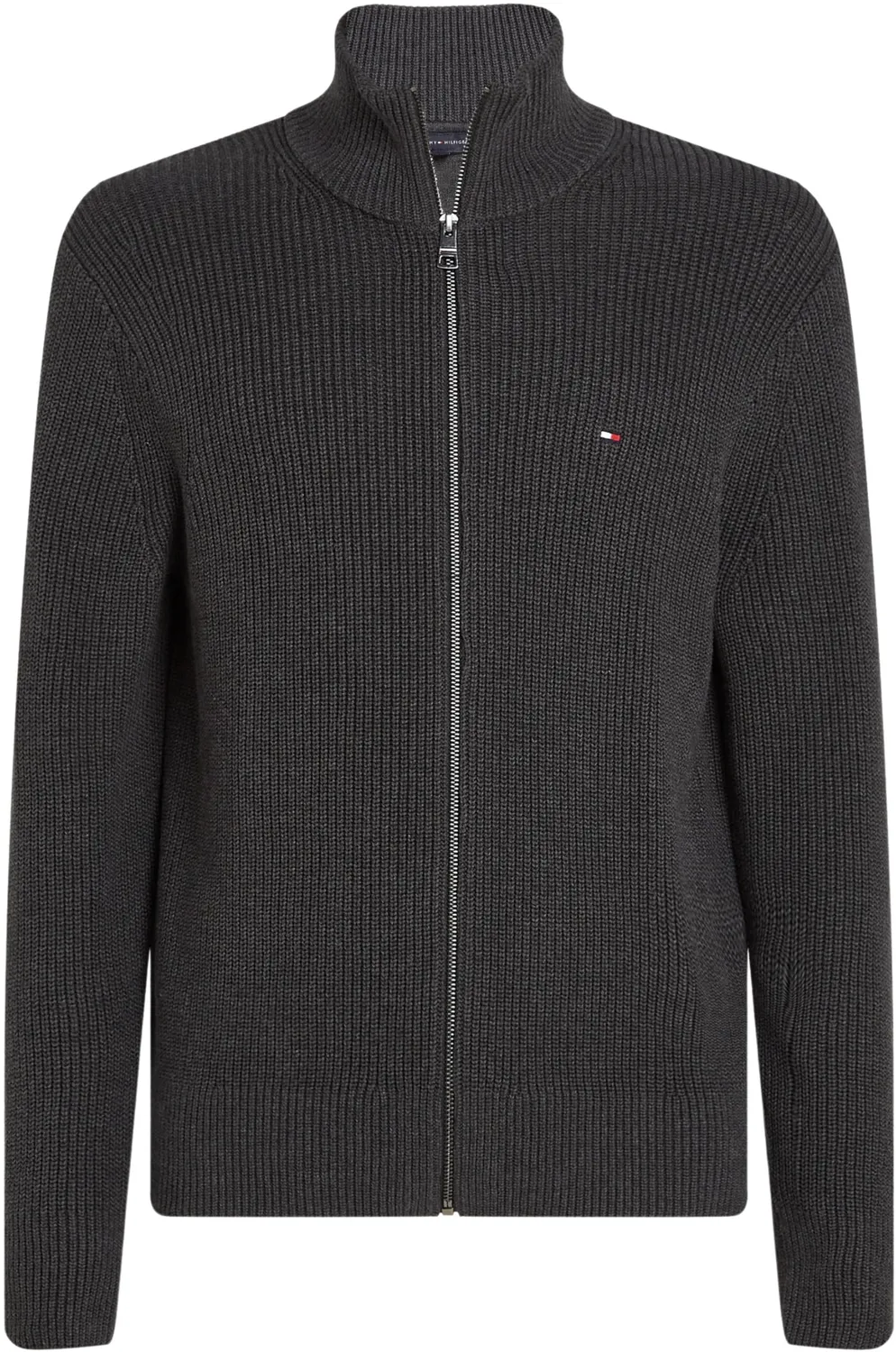 Tommy Hilfiger Zip Through cardigan uomo blu cotone