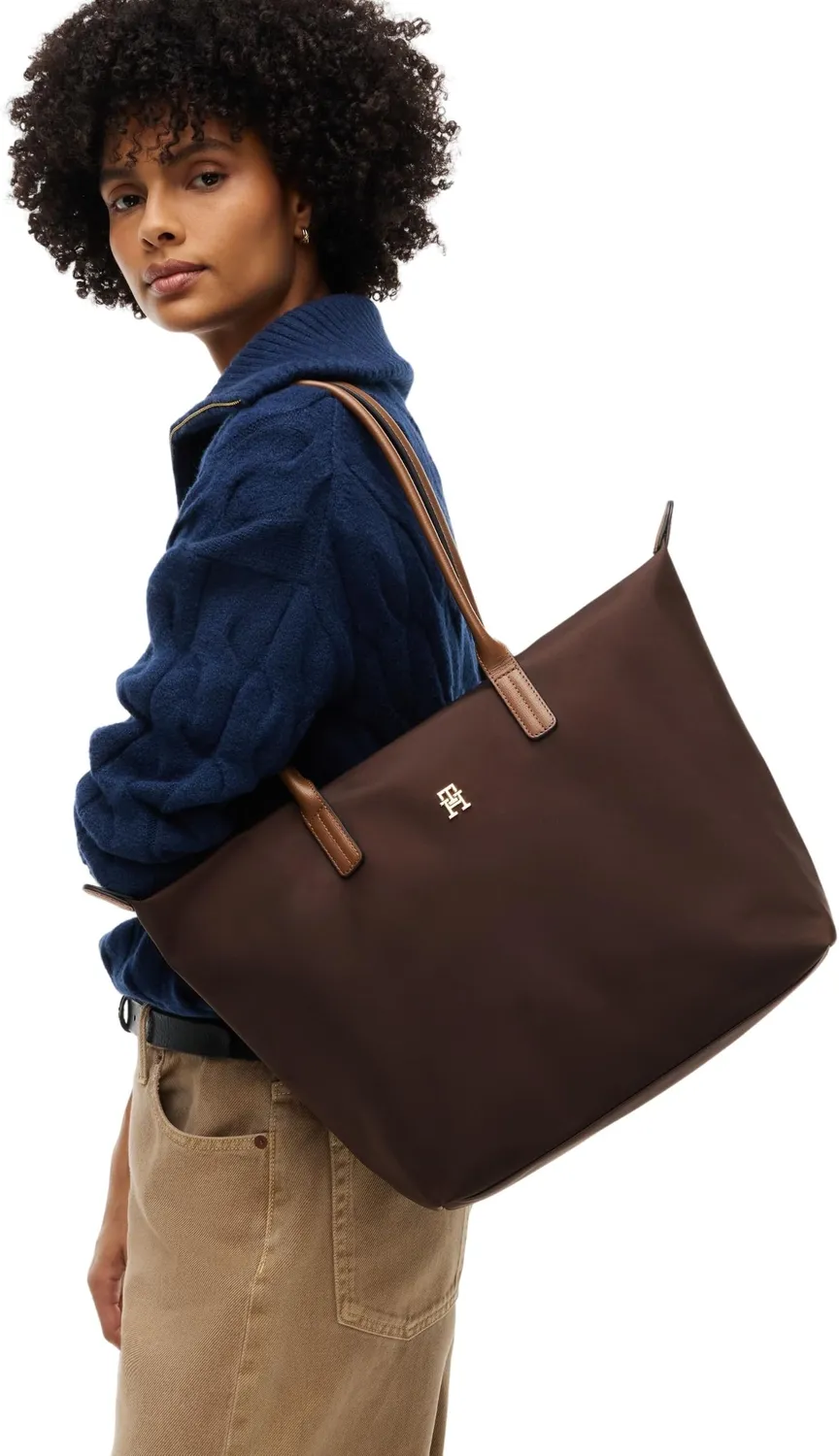 Tommy Hilfiger Popette AW0AW17711 tote donna marrone