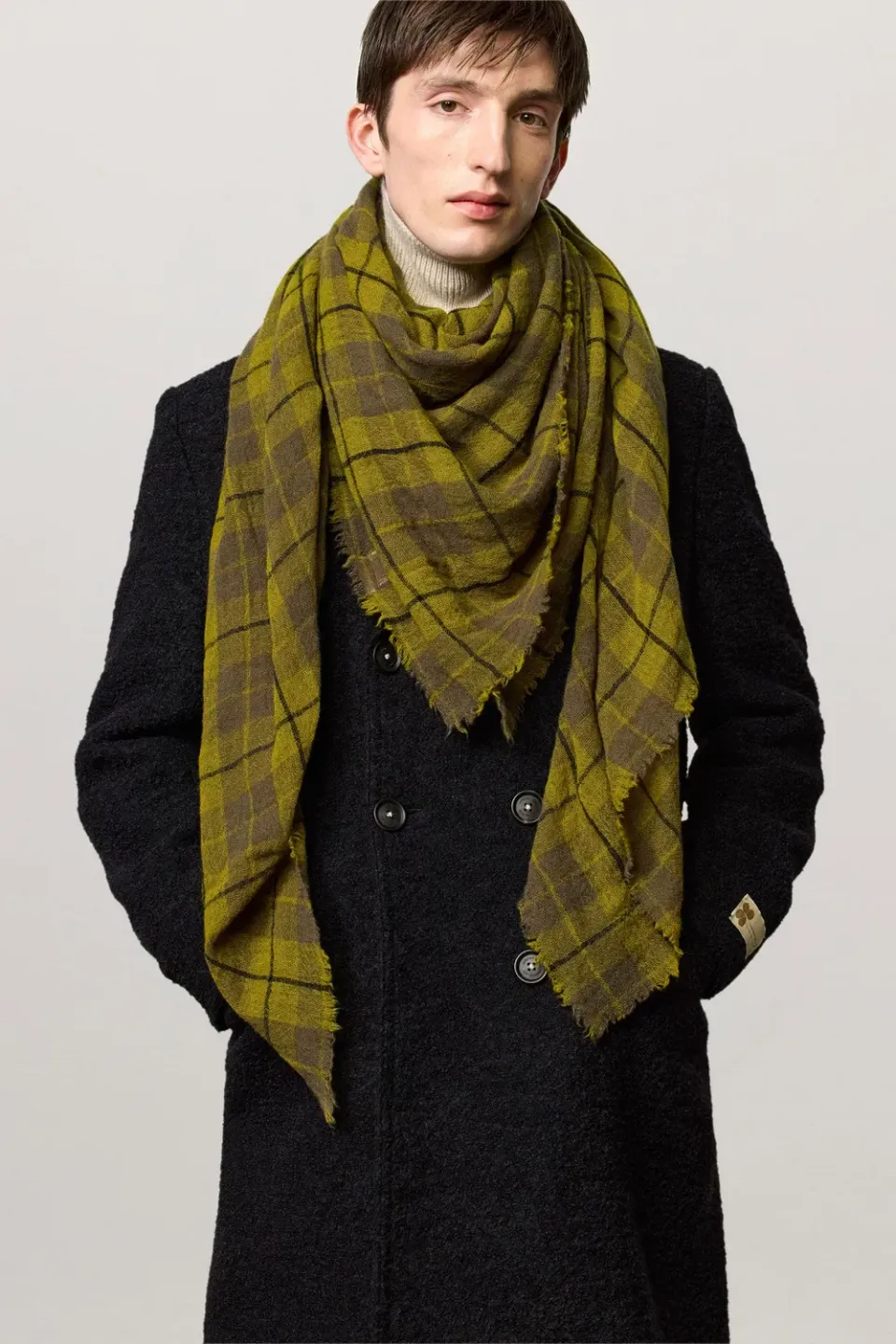 Massimo Alba Jessie sciarpa Forest cashmere quadri