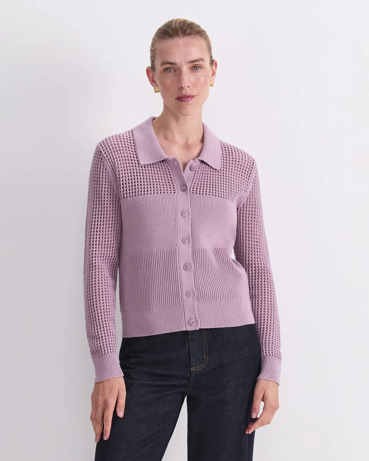 Sportscraft Elka 120434 cardigan pointelle cotone