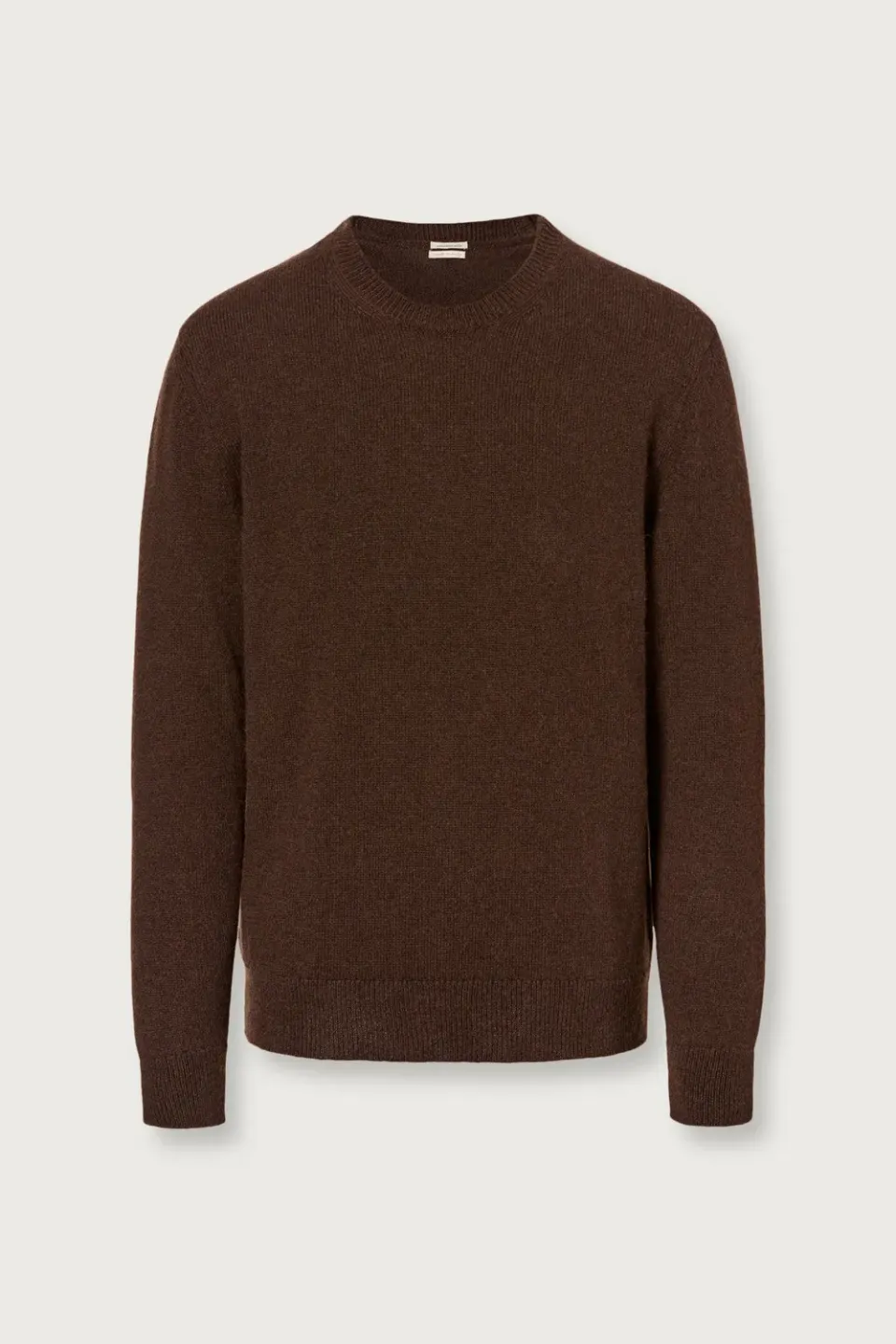 Massimo Alba Ares maglia girocollo marrone cashmere