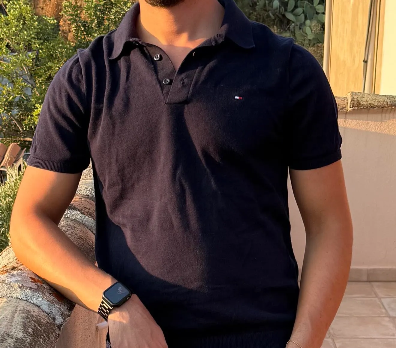 Tommy Hilfiger Essential Polo Uomo Cotone Desert Sky