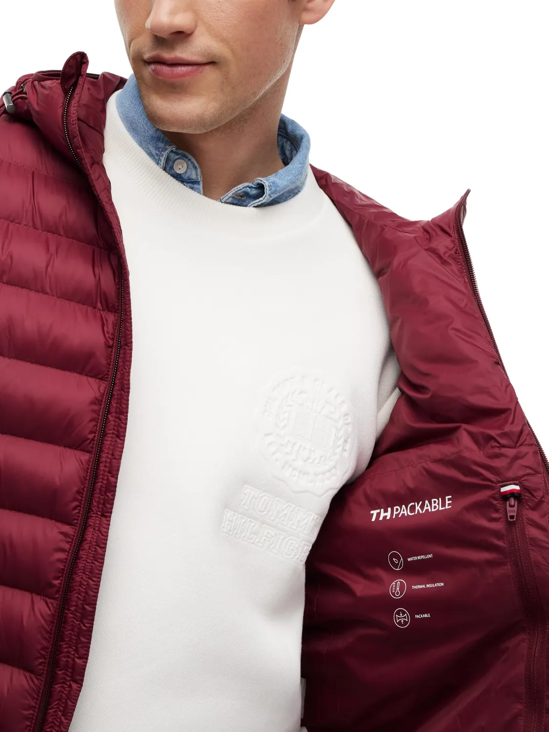 Tommy Hilfiger Packable MW0MW43464 giacca uomo con cappuccio