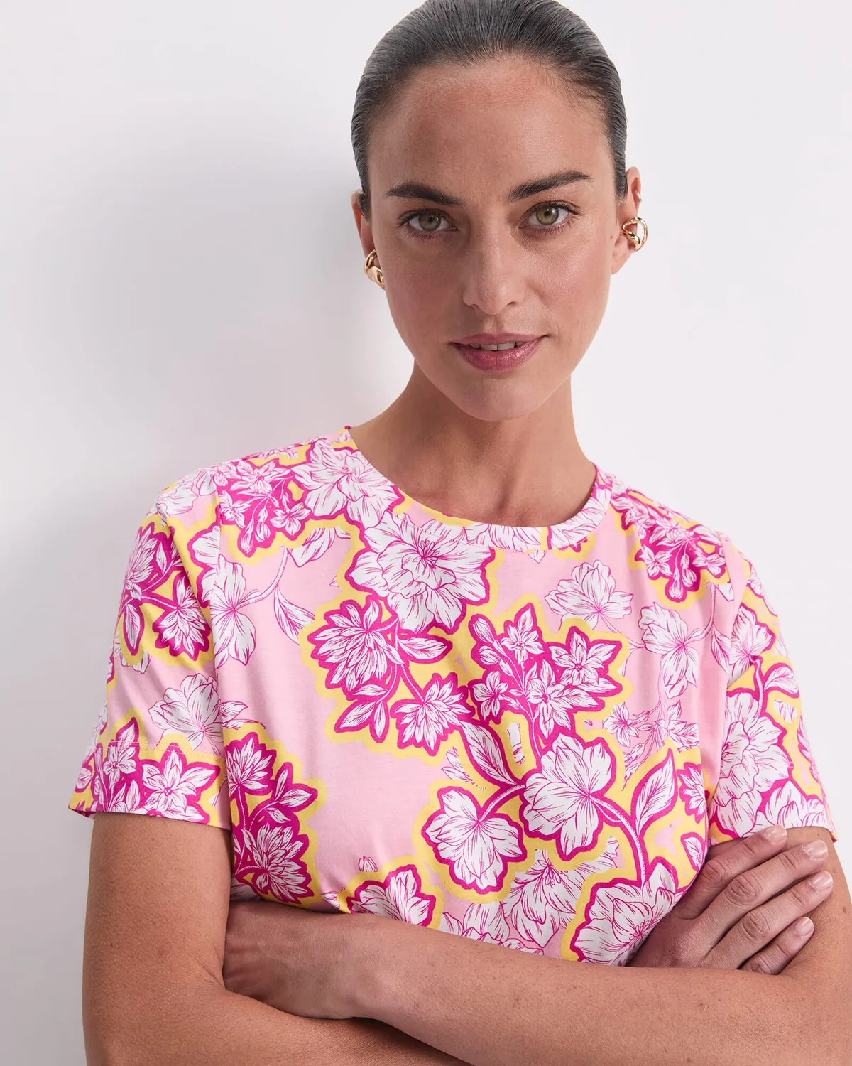 Sportscraft Fleur Mercerised t-shirt floreale