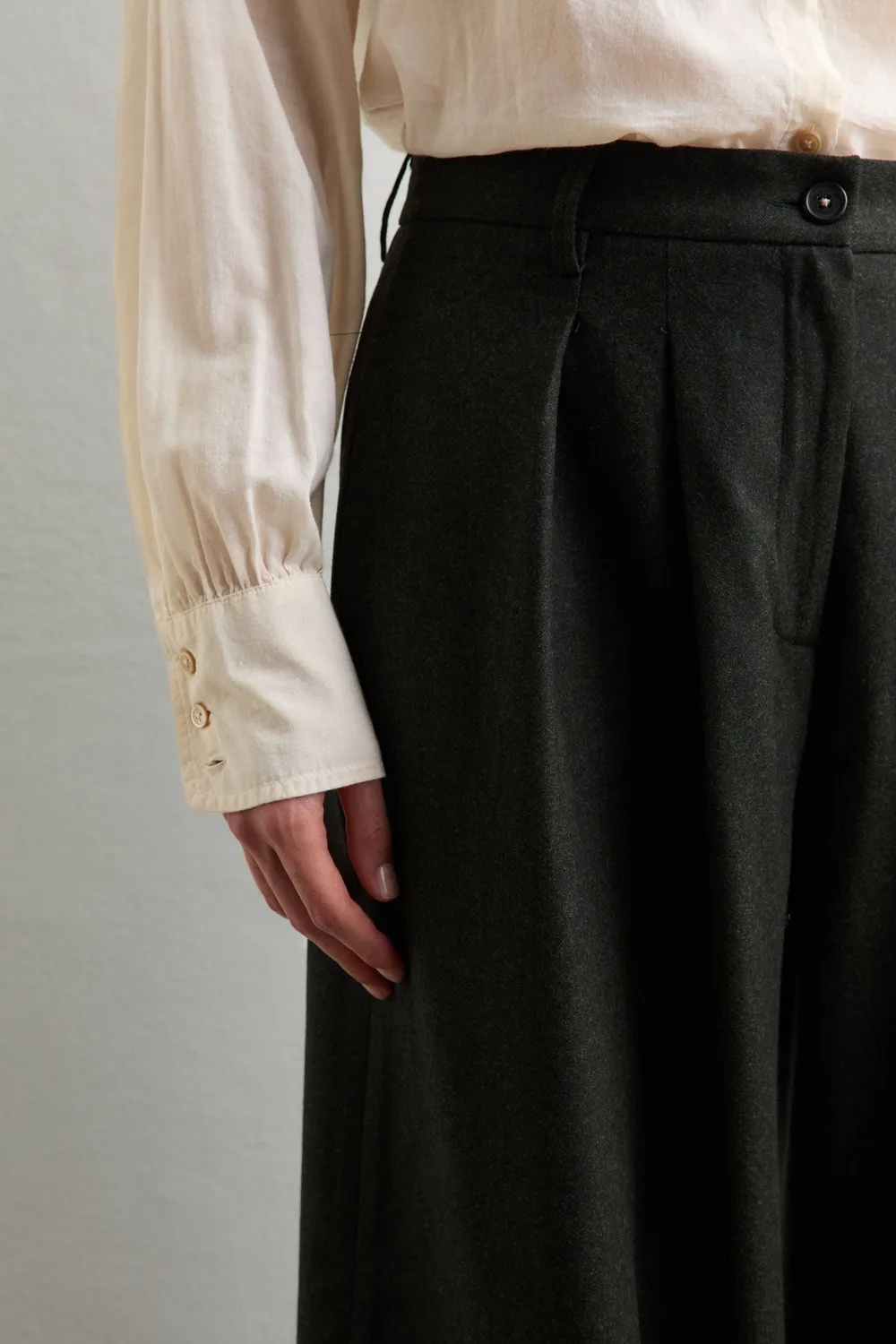 Massimo Alba Karly pantaloni donna dark green lana
