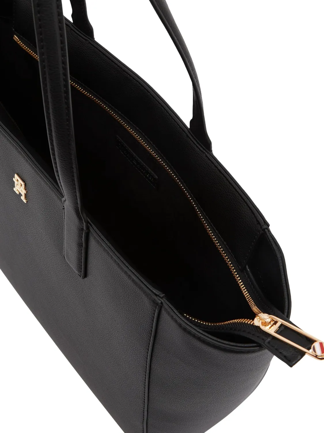 Tommy Hilfiger Soft Logo Tote Bag Nera con Zip