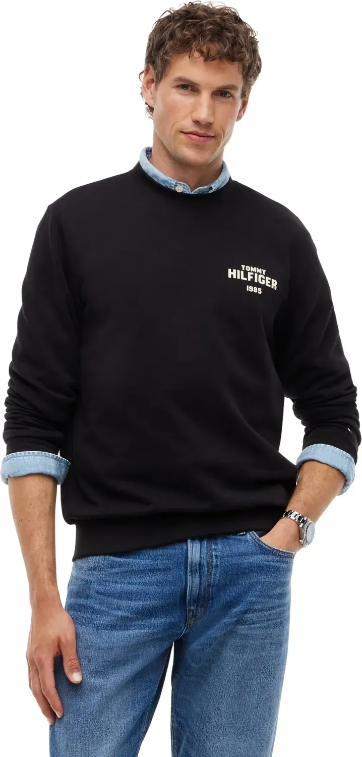 Tommy Hilfiger 1985 Felpa Uomo M Terry Girocollo Cotone