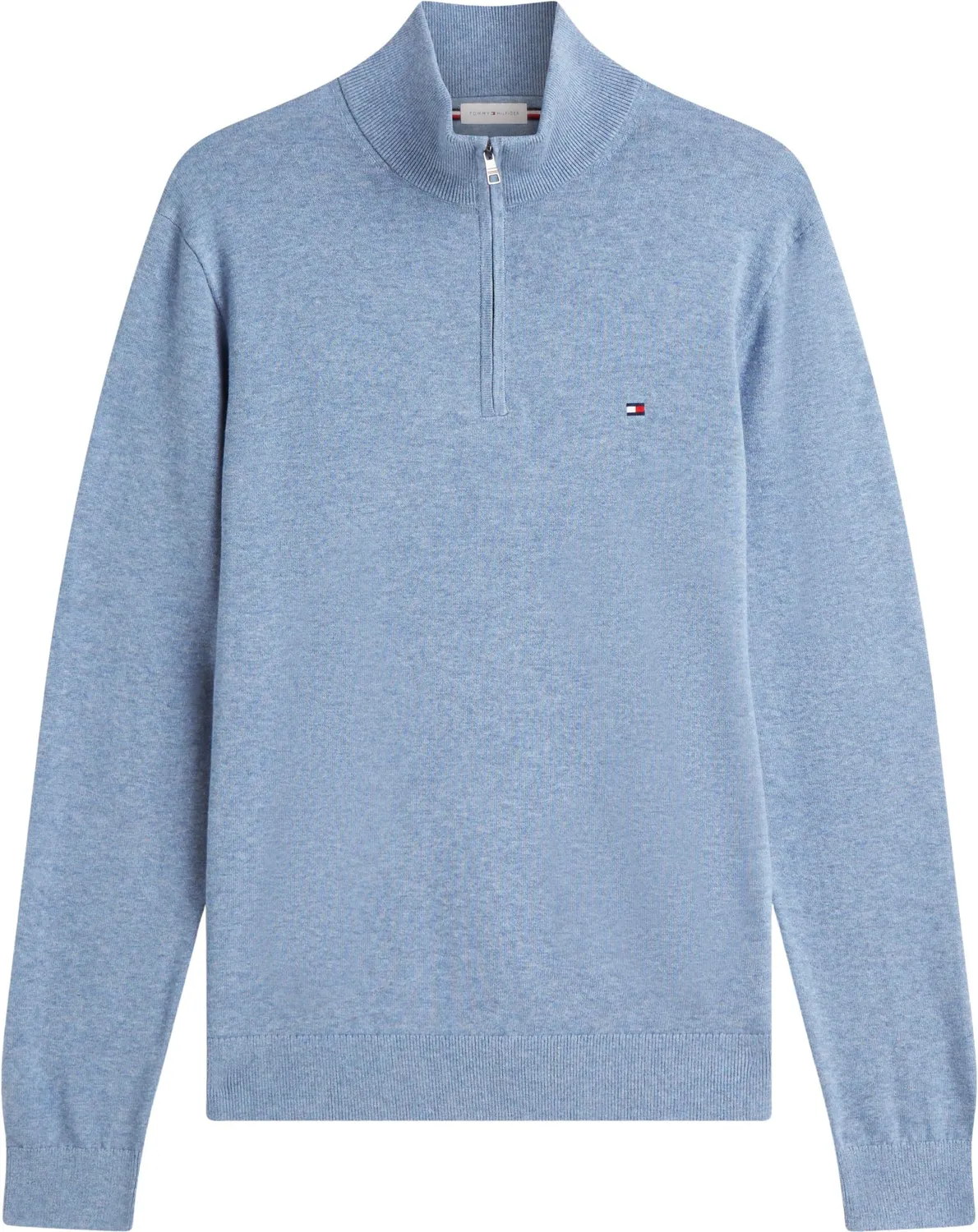 Tommy Hilfiger Essential Cotton Zip Mock MW0MW37331 Maglione L