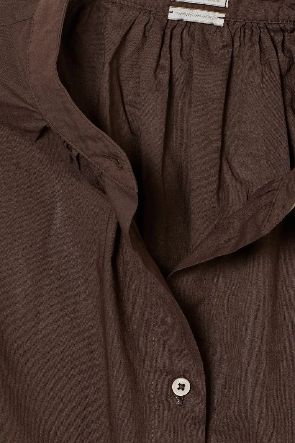 Massimo Alba Odette camicia donna mahogany collo coreana