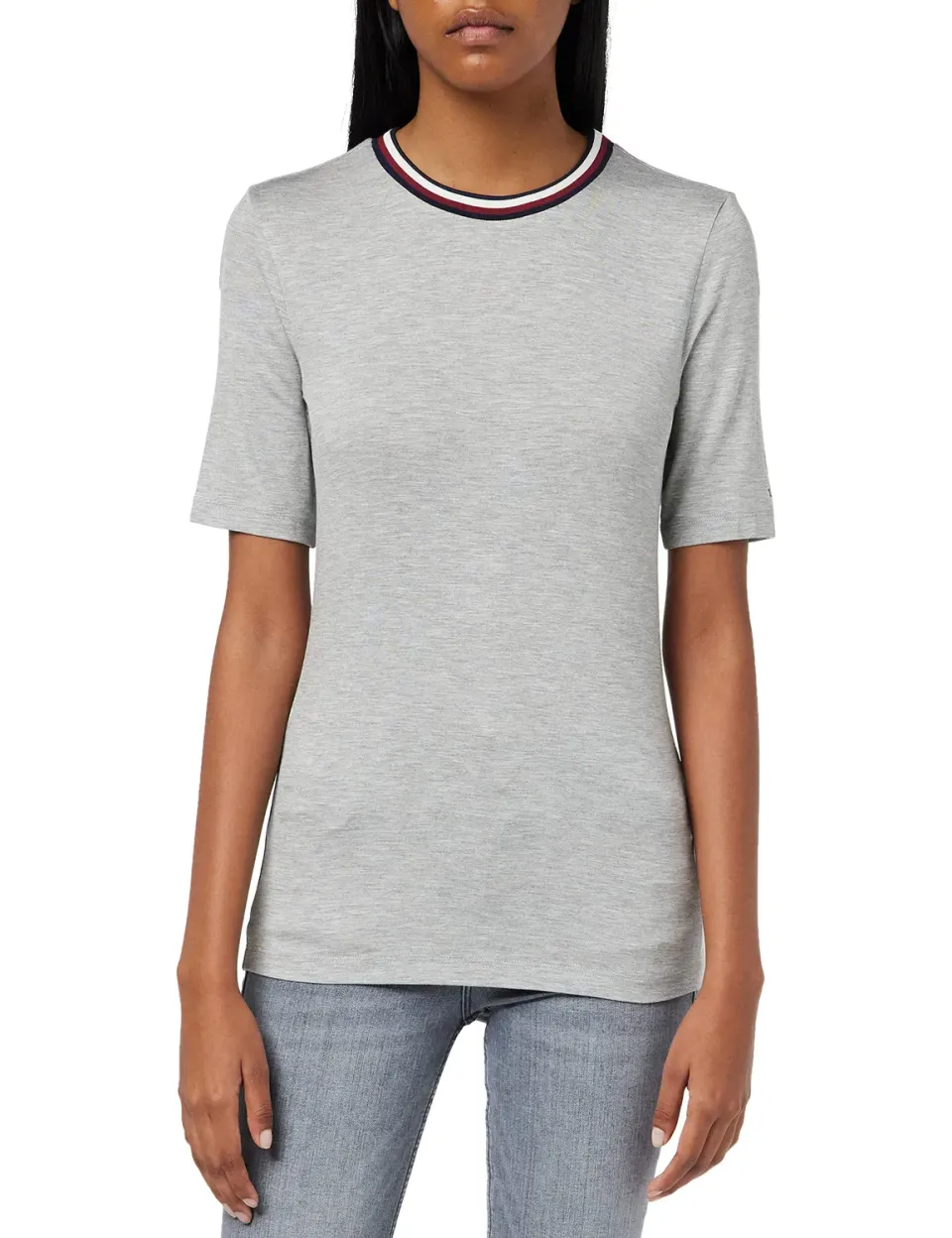 Tommy Hilfiger t-shirt donna slim fit maniche corte cotone