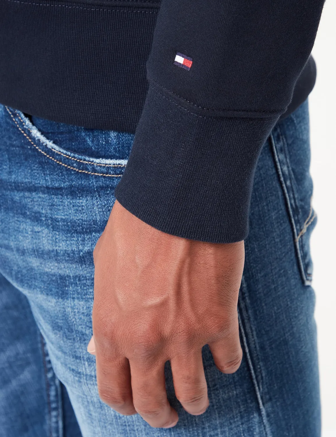 Tommy Hilfiger Chest Print Crewneck felpa uomo XXL blu