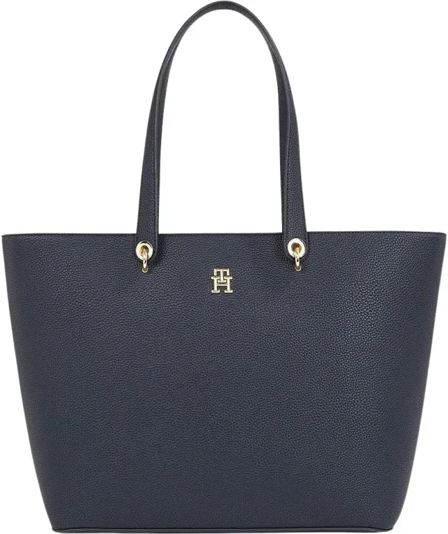 Tommy Emblem Grande tote bag donna blu Space Blue