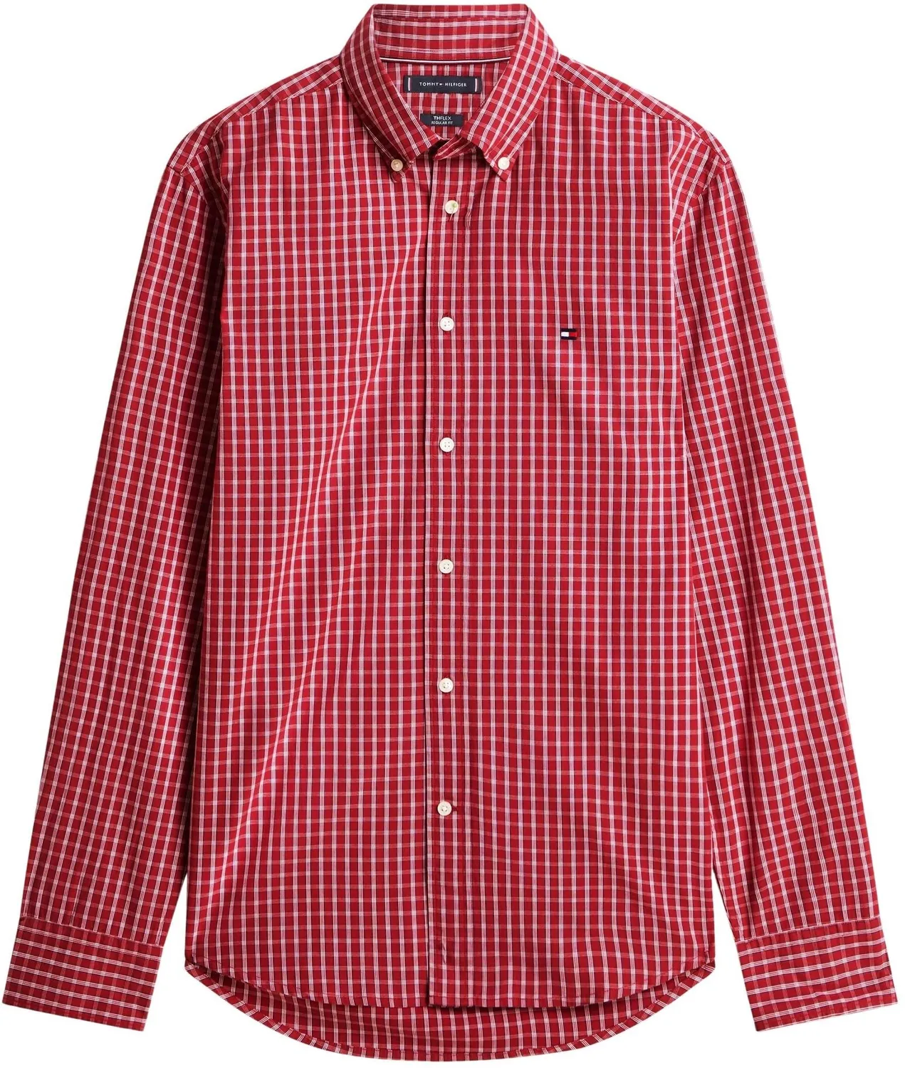 Tommy Hilfiger Flex Poplin MW0MW42430 Camicia Uomo L Check