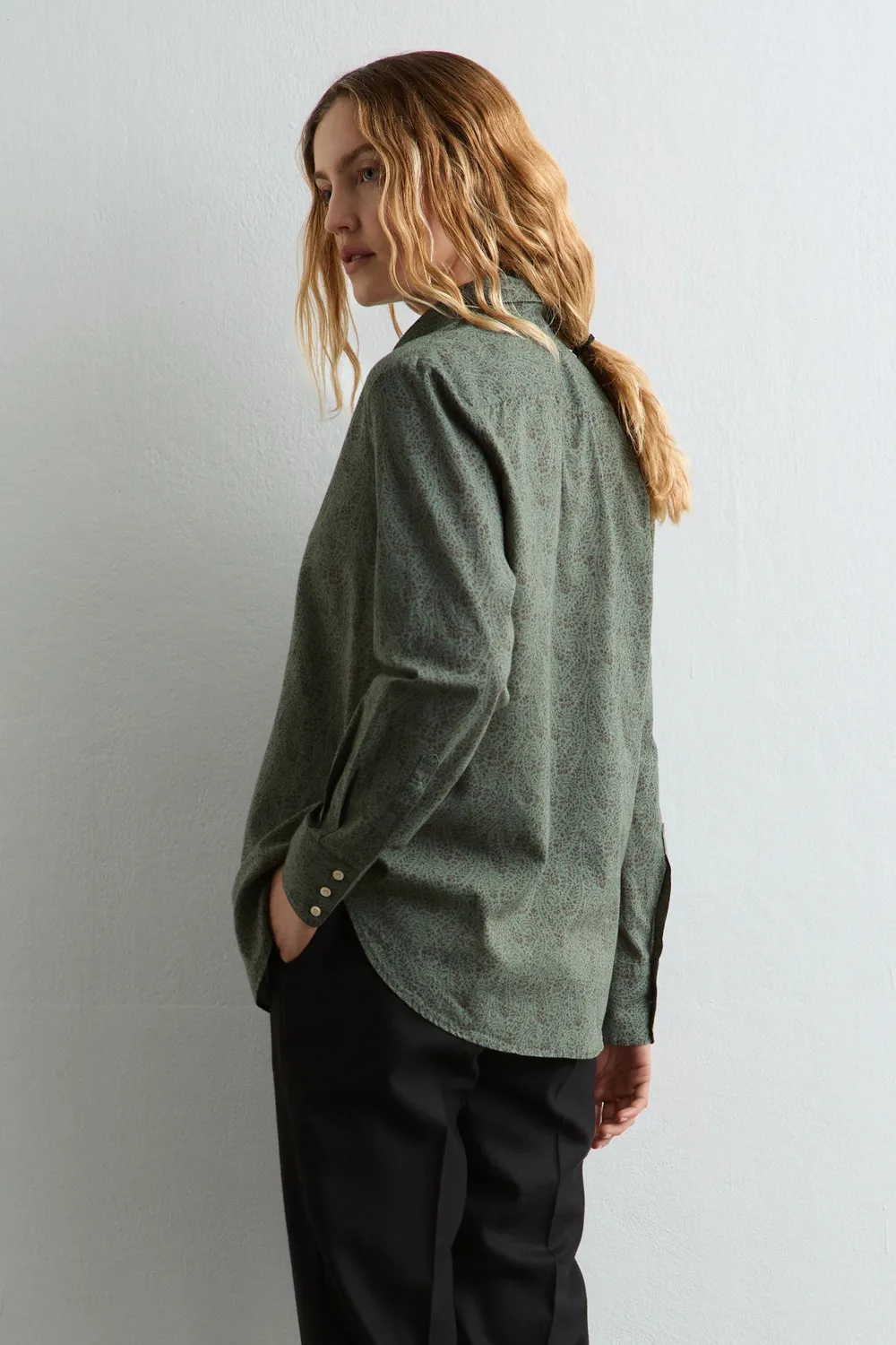 Massimo Alba Charlize Camicia Forest Night Cotone Cashmere