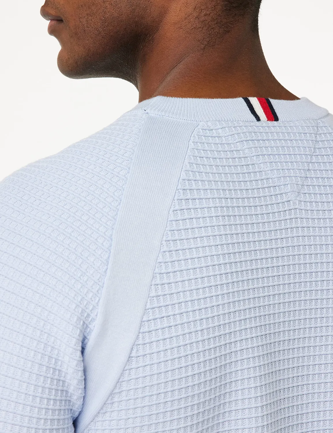 Tommy Hilfiger pullover girocollo uomo blu cotone