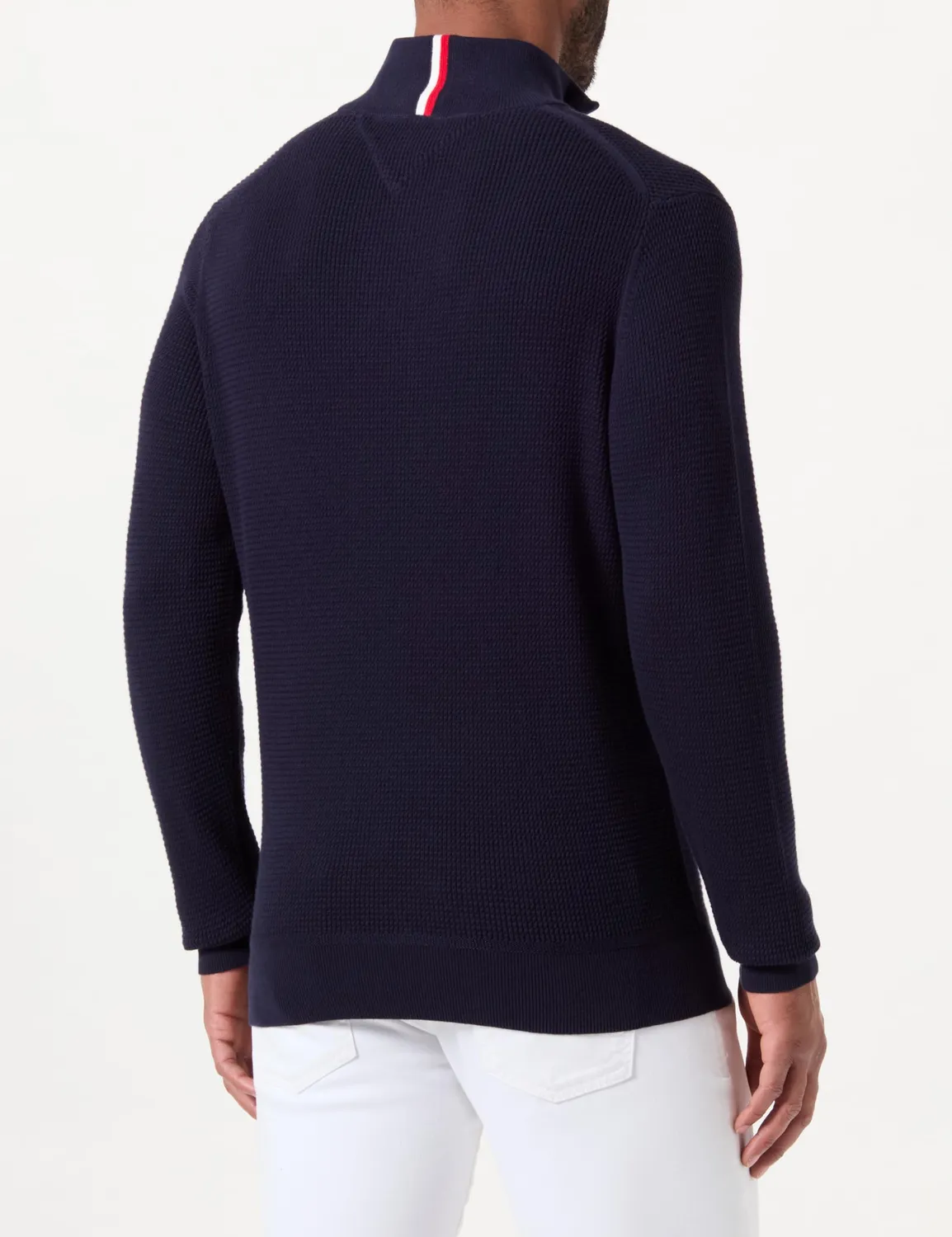 Tommy Hilfiger felpa uomo zip desert sky senza cappuccio pile