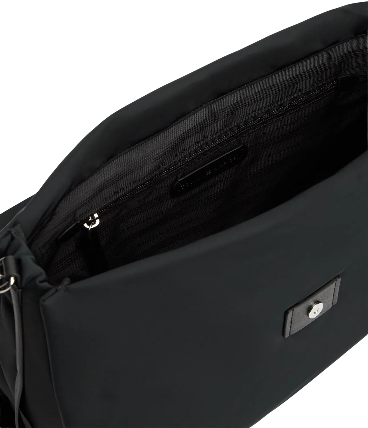Tommy Hilfiger Elevated Nylon Maxi borsa a spalla nera