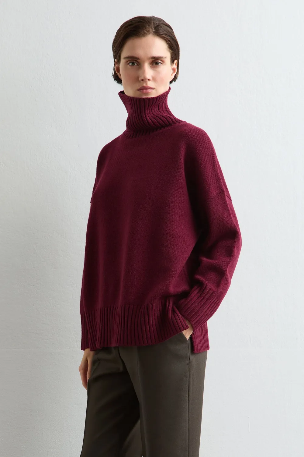 Massimo Alba Cara dolcevita mosto in puro cashmere