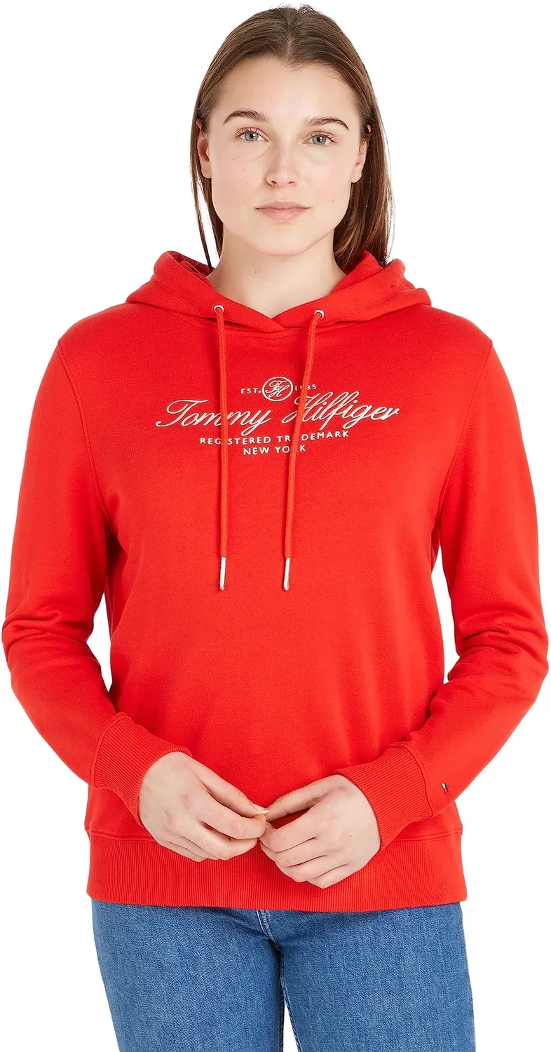 Tommy Hilfiger Script WW0WW40291 felpa donna blu