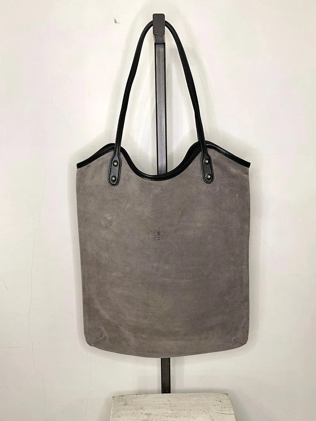 LOL Roma Irma borsa spalla pelle suede testa di moro