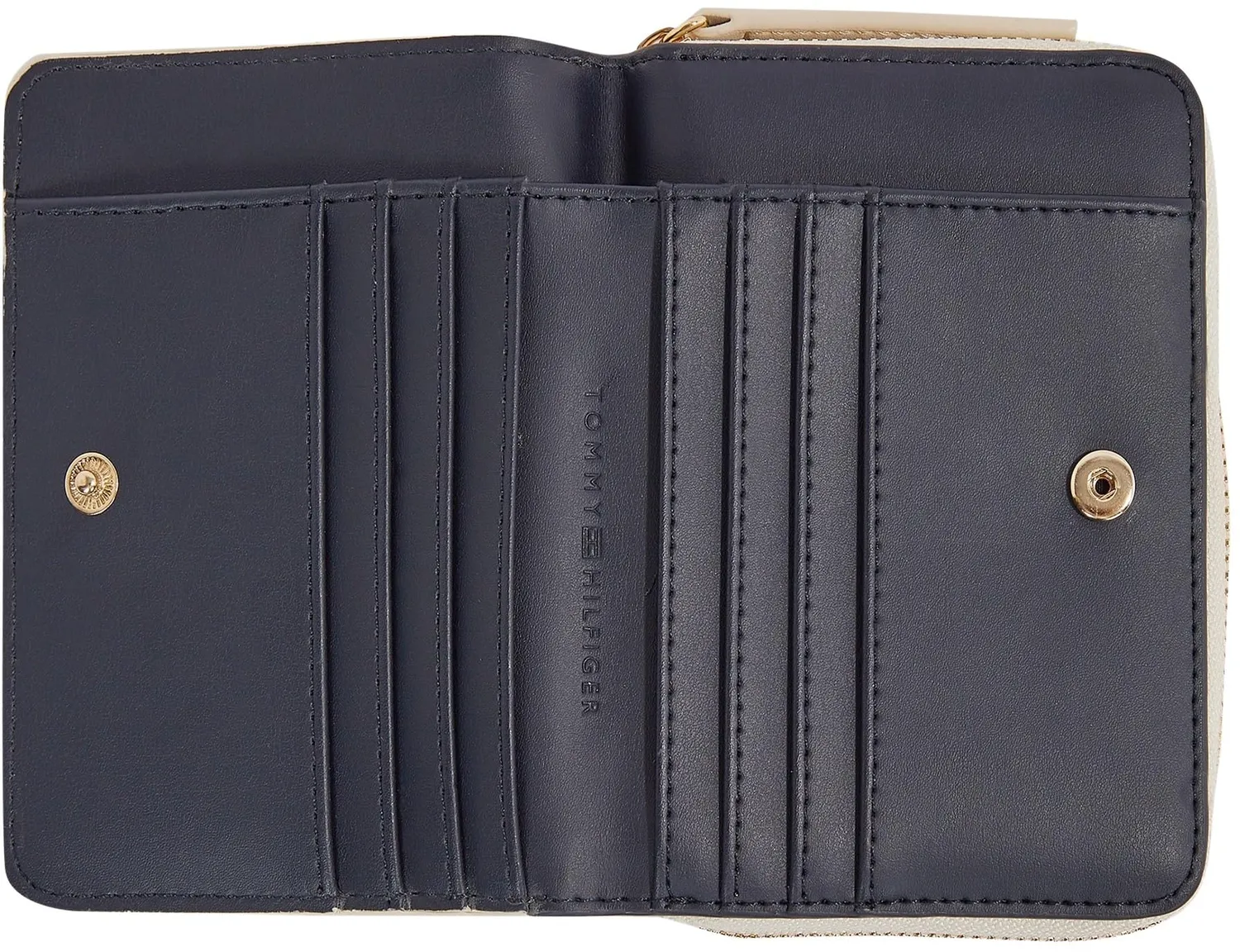 Tommy Hilfiger Logotape portafoglio piccolo beige