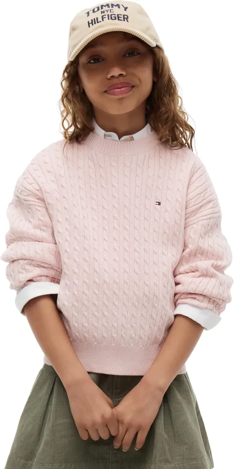 Tommy Hilfiger KG0KG08848 maglione bambina a trecce