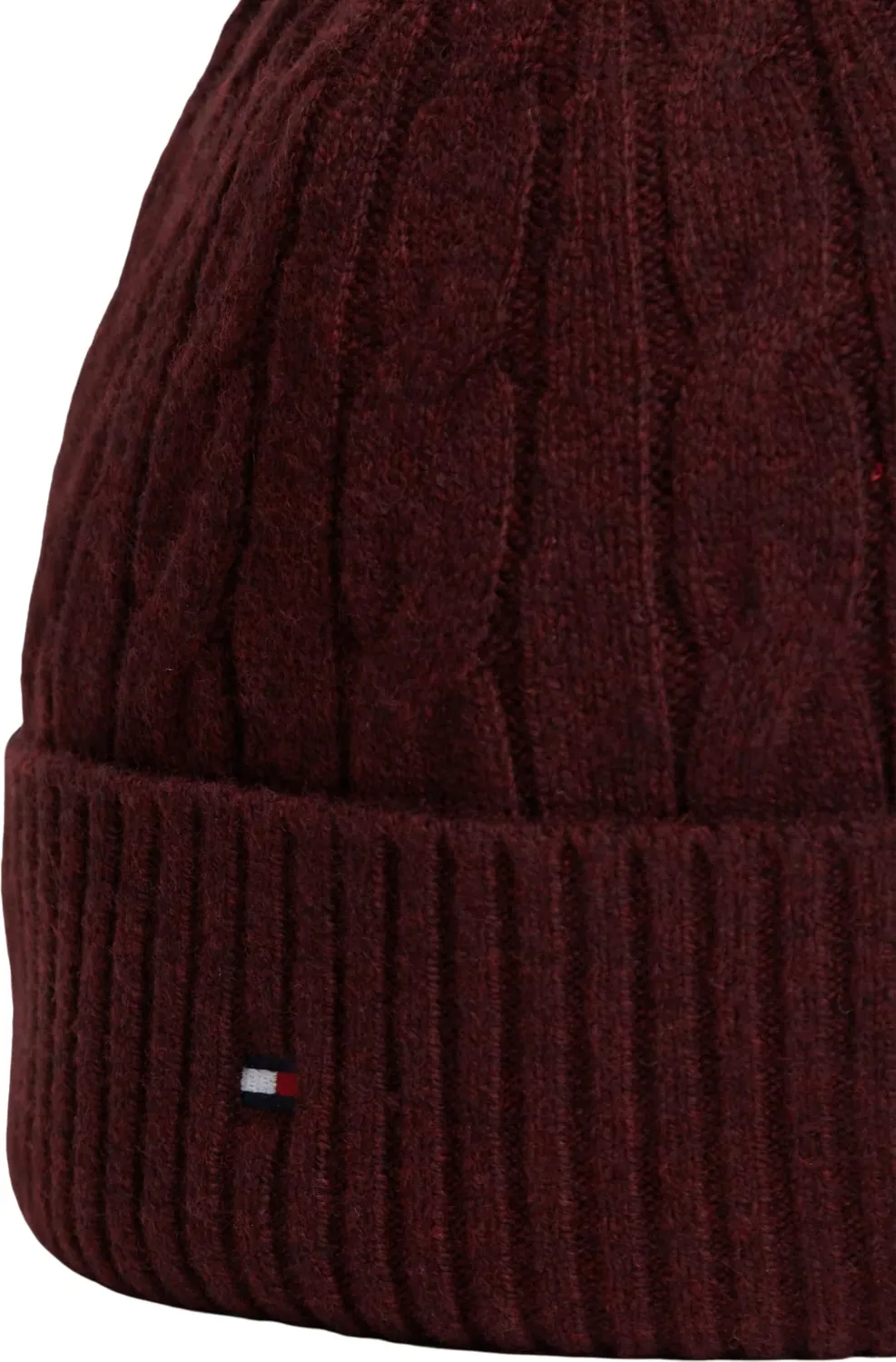 Tommy Hilfiger Flag Cable AM0AM14859 berretto bordeaux