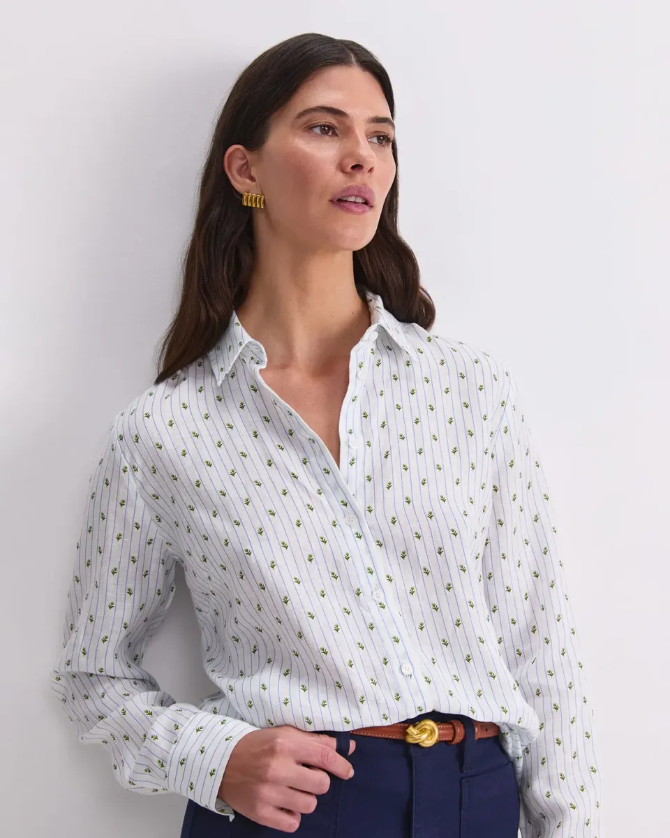 Sportscraft Hampton Stripe camicia donna lino