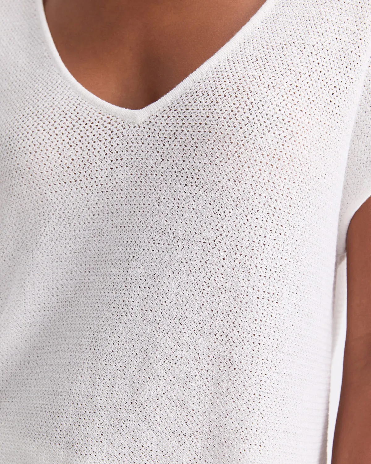 Sportscraft Luisa top maglia scollo V misto lino